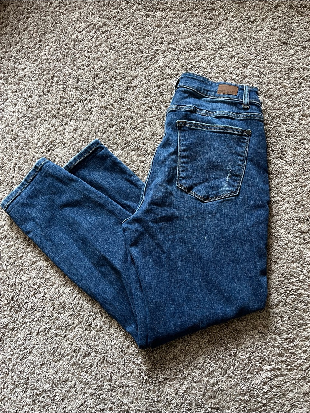 Women’s Judy Blue Slim Fit Distressed Dark Denim Jeans Los Angeles Size 14W